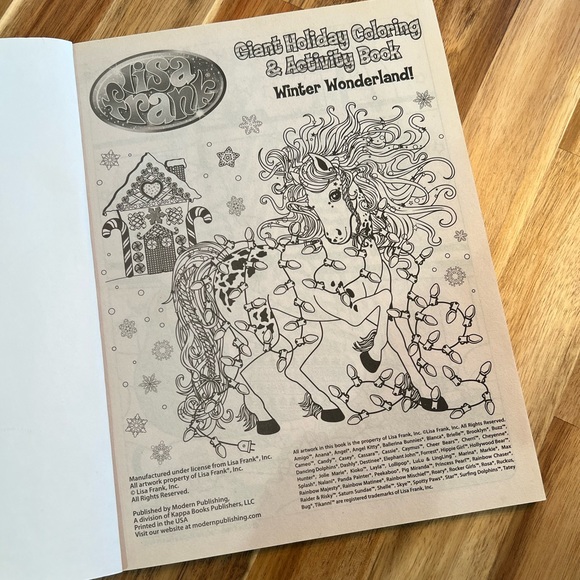 Lisa Frank Winter Wonderland Coloring Book - Picture 2 of 5